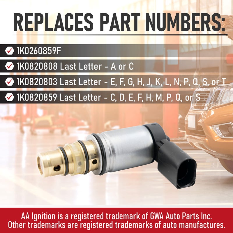 AA Ignition صمام التحكم في ضاغط الهواء متوافق مع طرازات فولكس فاجن وأودي مع ساندي PXE16 PXE14 1K0820803E - VW GTI ، جولف ، باسات ، تيغوان ، جيتا TDI ، A3 - صمام الضغط - Image 3